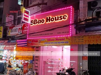 Chữ nổi mica có đèn